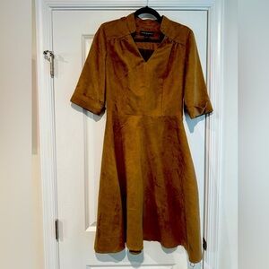 Women’s faux suede a-line dress